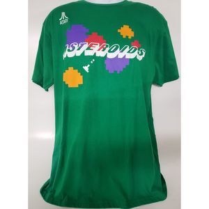 Atari Asteroids Graphic Short Sleeve T-shirt Adult Size XL Green